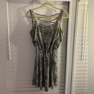 Black and white Aztec print dress